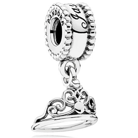 Authentic Disney Pandora Aladdin Princess Jasmine Tiara Dangle Charm - Picture 4 of 6